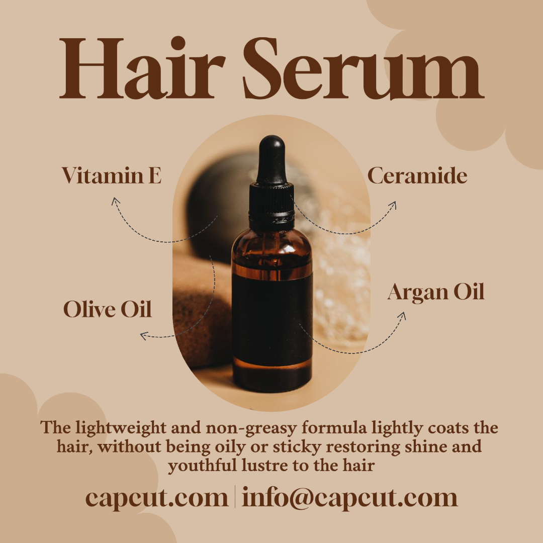 Beauty Hair Serum Display Instagram Post