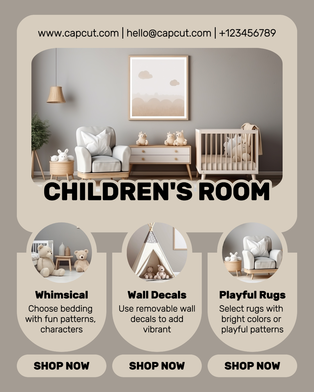HOUSEHOLD CHILDREN ROOM DISPLAY