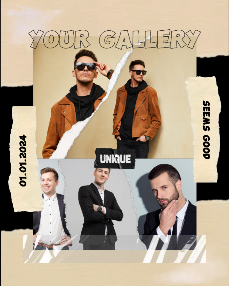 Colagem de fotos sem marketing Sua galeria - Único