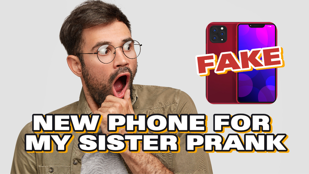 Miniatura de Youtube - Reacción - Nuevo teléfono para la broma de mi hermana