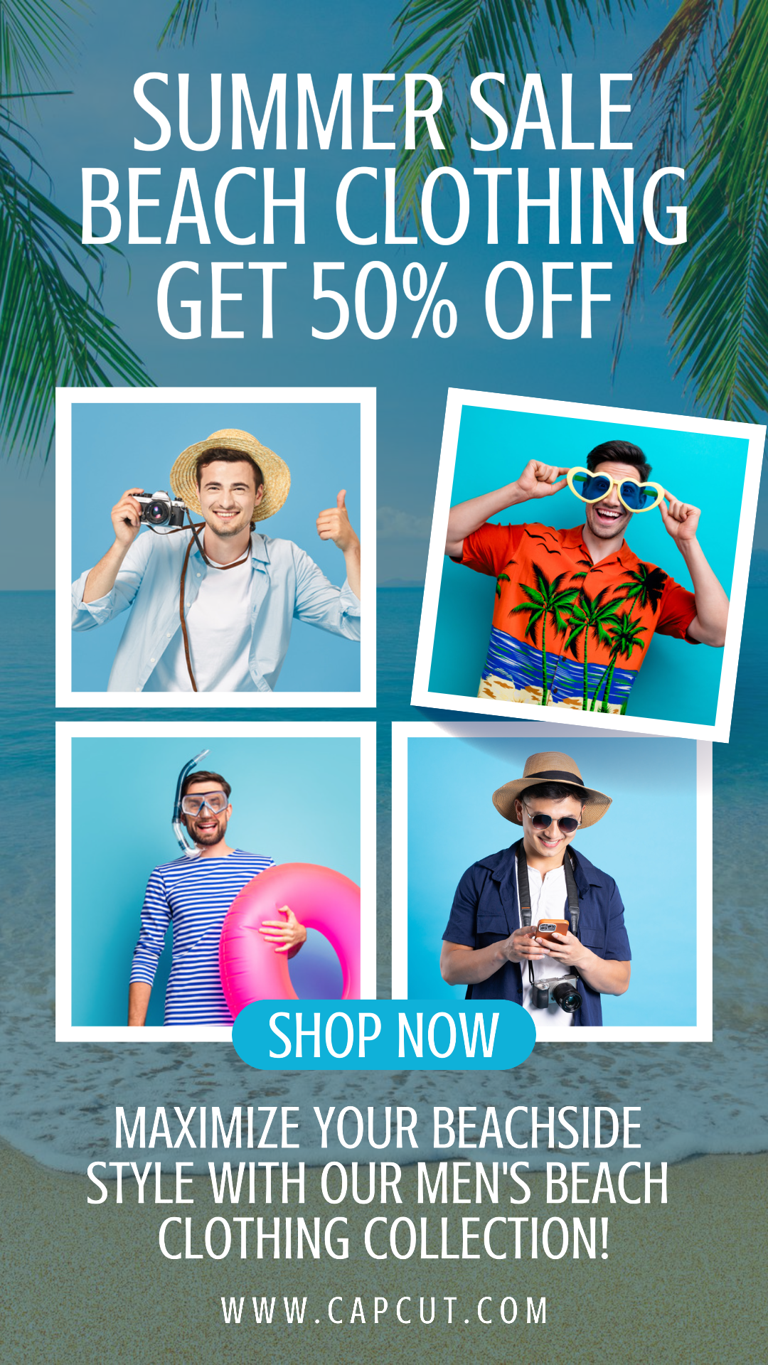 Summer Sale Marketing Poster Promotion Beach Clothing Tik Tok