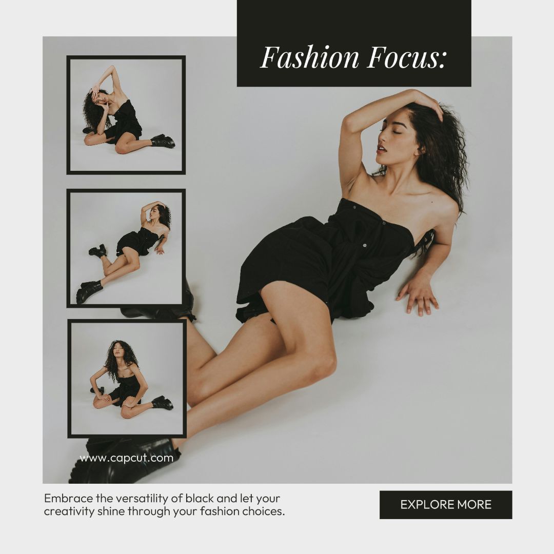 Affiche marketing de collage minimaliste vêtements Fashion Focus Instagram Post