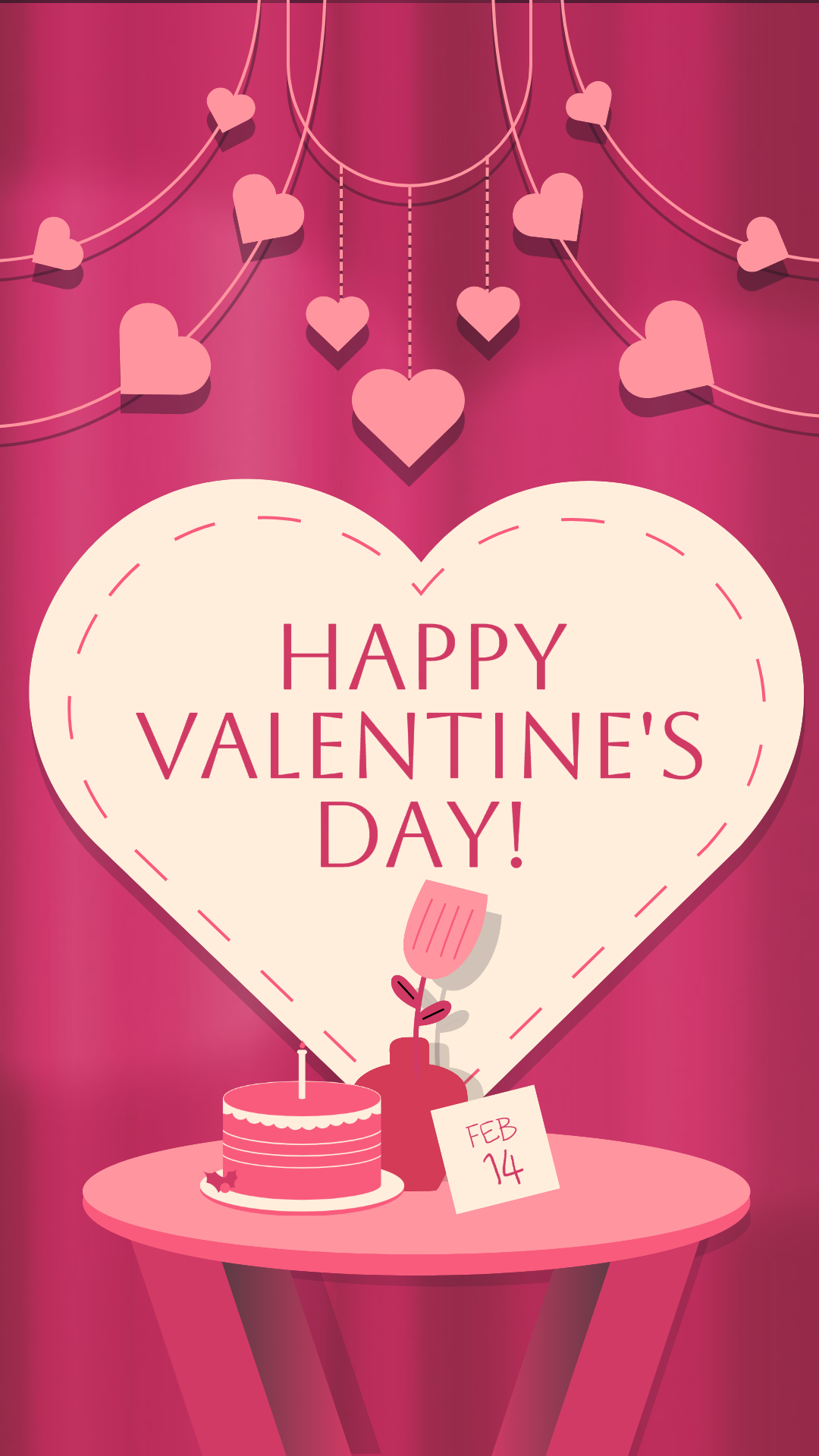 Valentinstag Nicht-Marketing Rosa