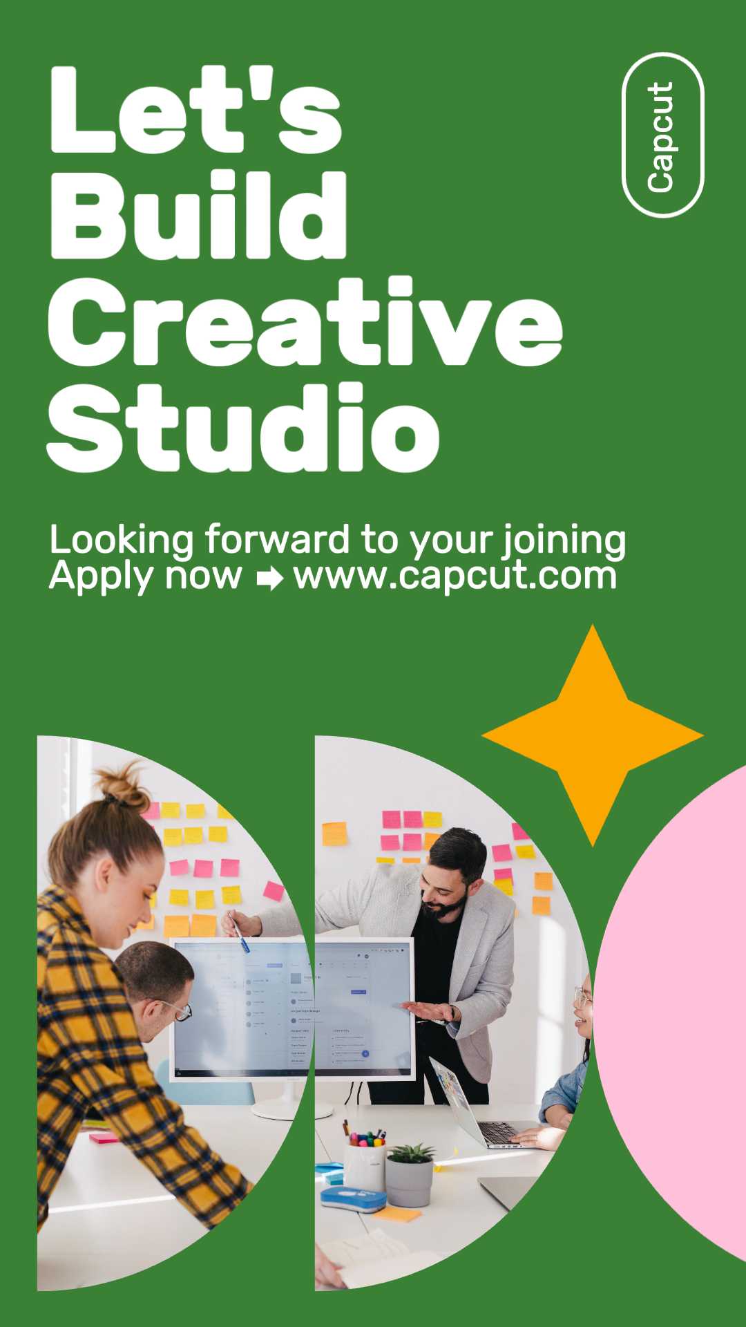 Green Modern Creative Studio Recruitment Story