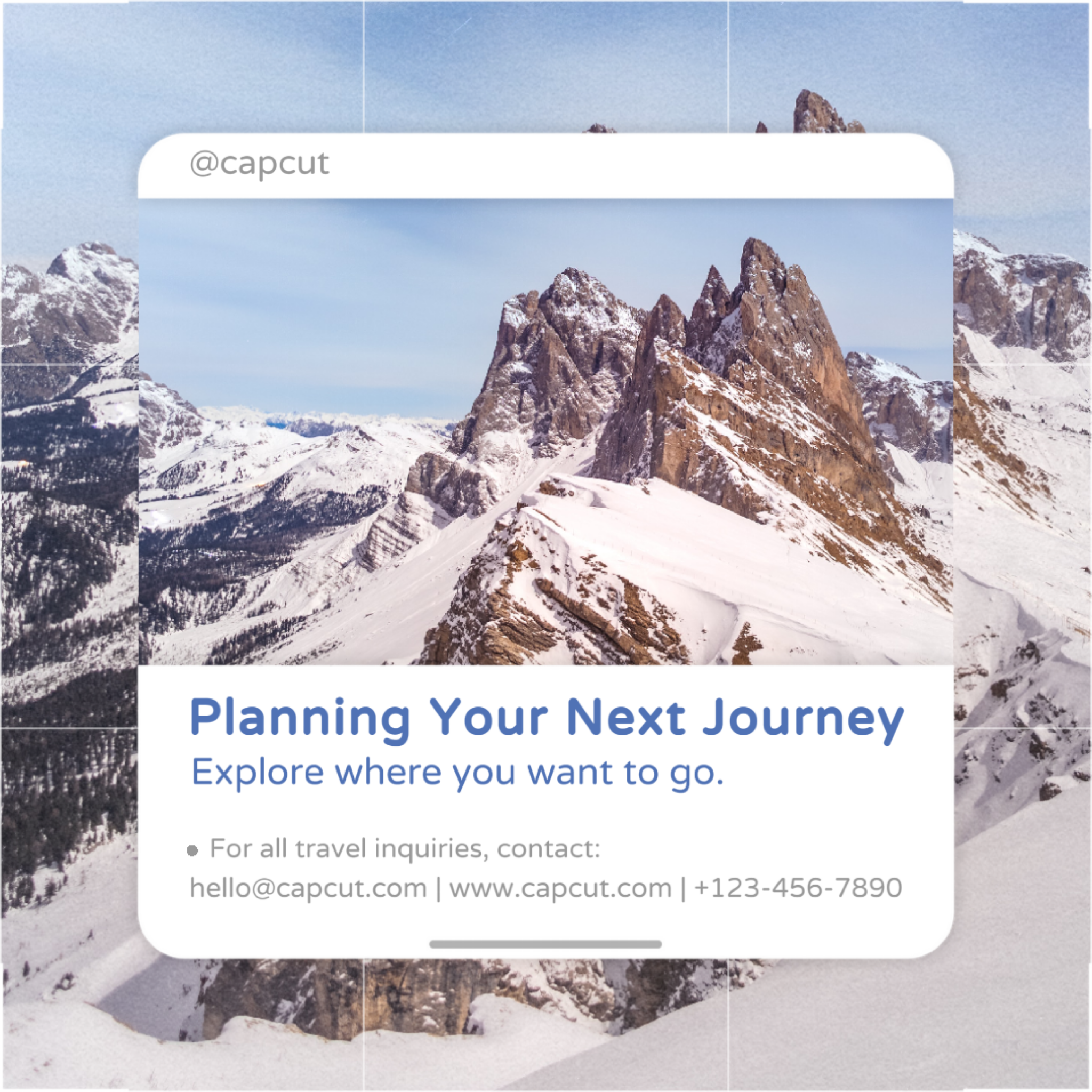 Promosi pariwisata informasi alam gunung salju