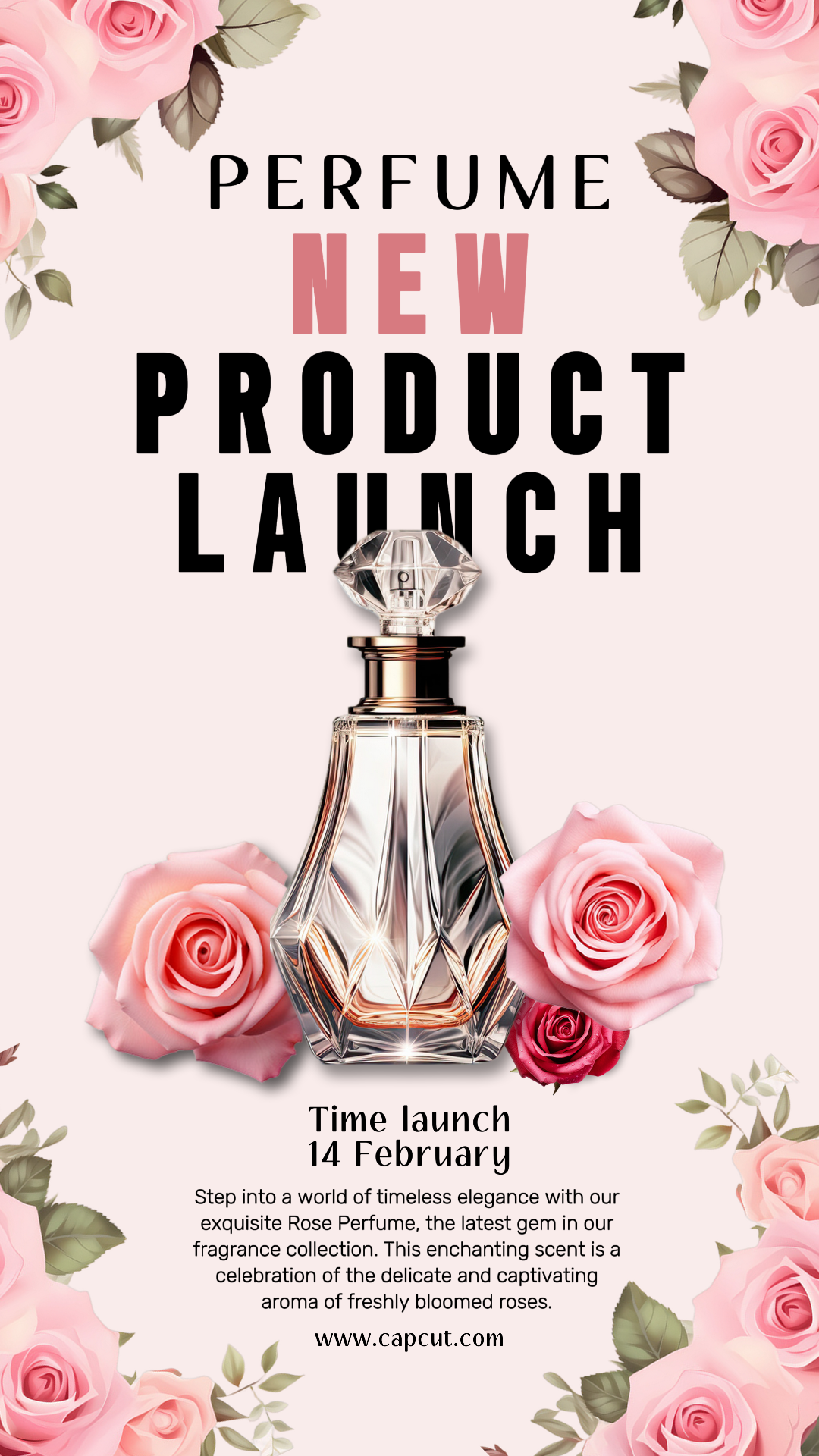 tampilan peluncuran produk baru kecantikan dan parfum pribadi 