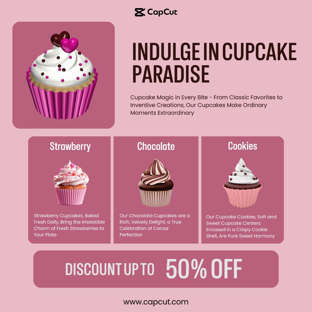 Cupcake Menu Promotion Instagram Post