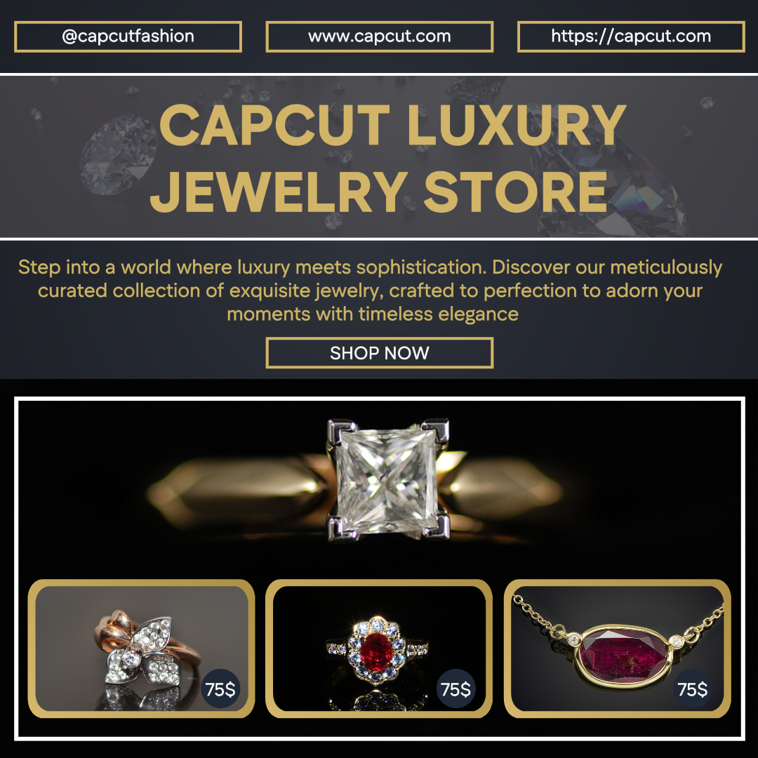 Frauen Luxus-Schmuck Business Promotion Vorlage Design für Instagram Post