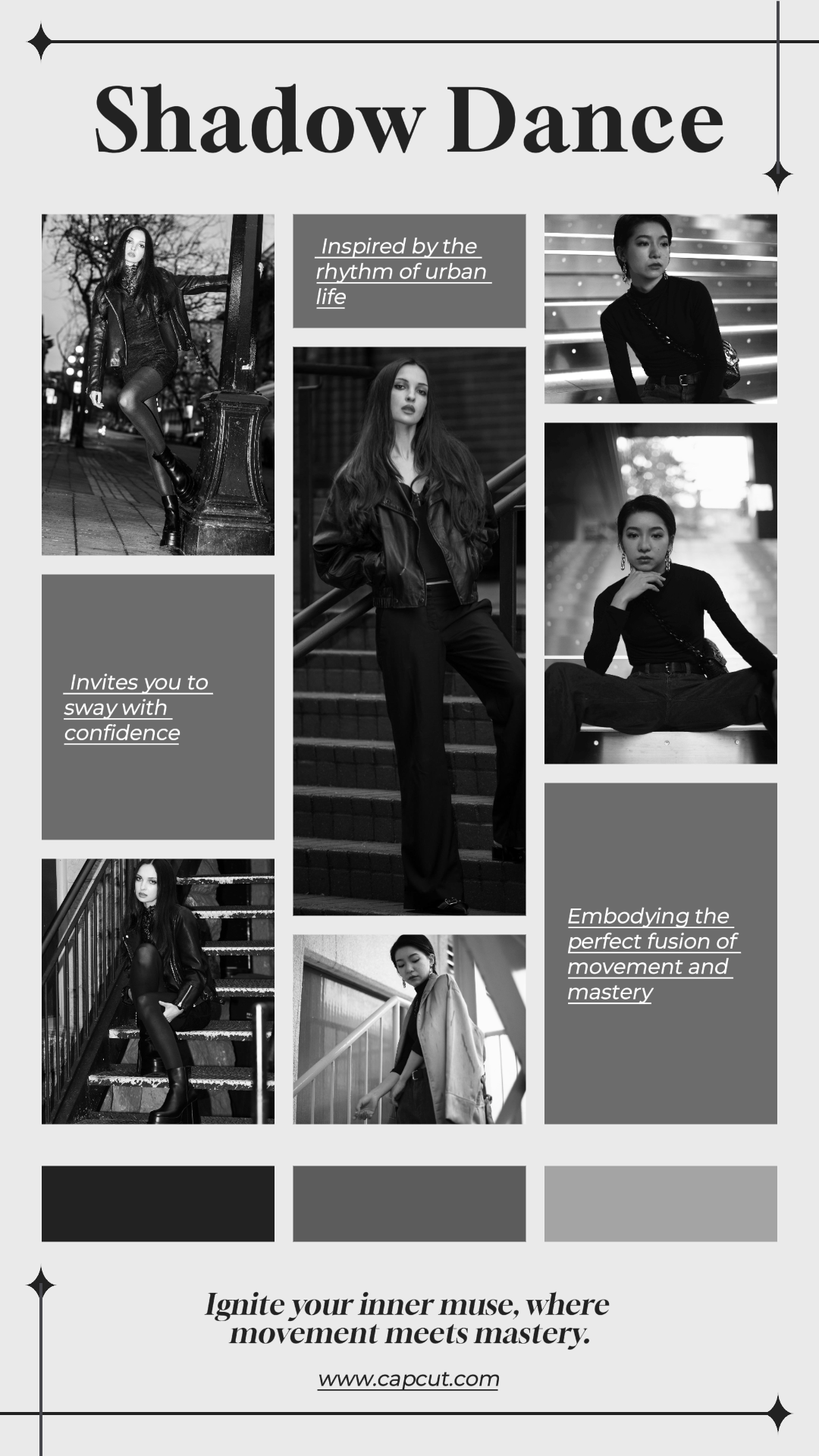 Minimalist Collage - Marketing Poster Shadow Dance Fashion Ideas TikTok Post