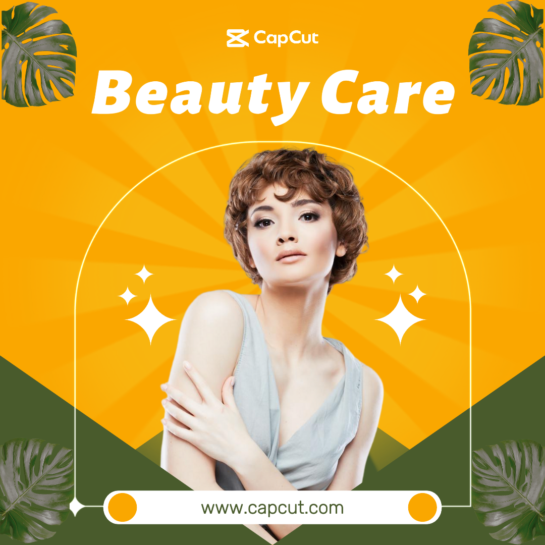 Spanduk Perawatan Kecantikan Kuning Kecantikan dan Perawatan Pribadi Posting Instagram