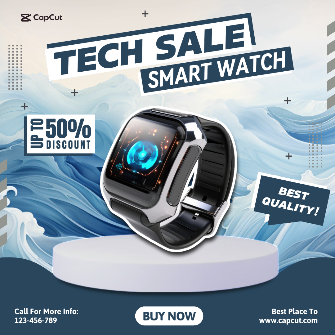 Penjualan Teknologi - Jam Tangan Cerdas - Template Posting IG
