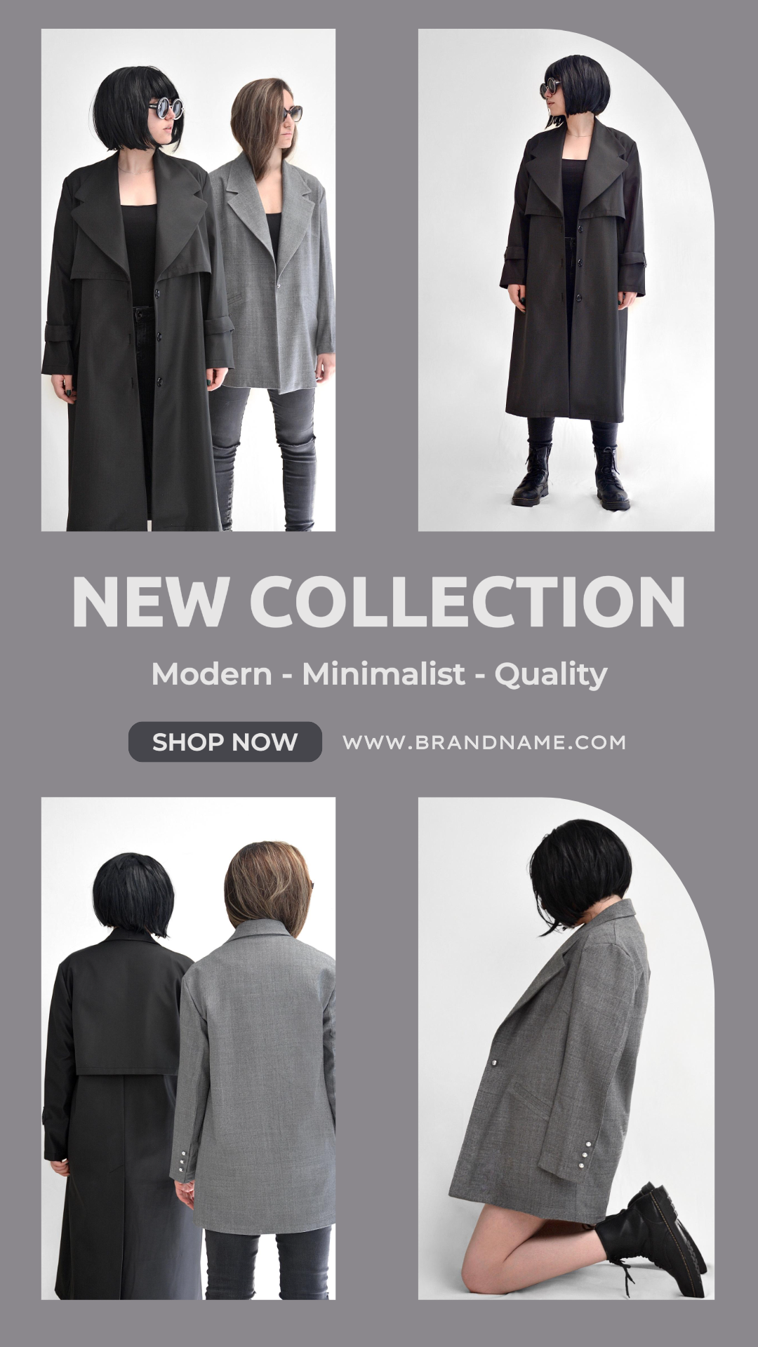 Collage minimaliste - Affiche marketing Affichage du produit Insatgram Story