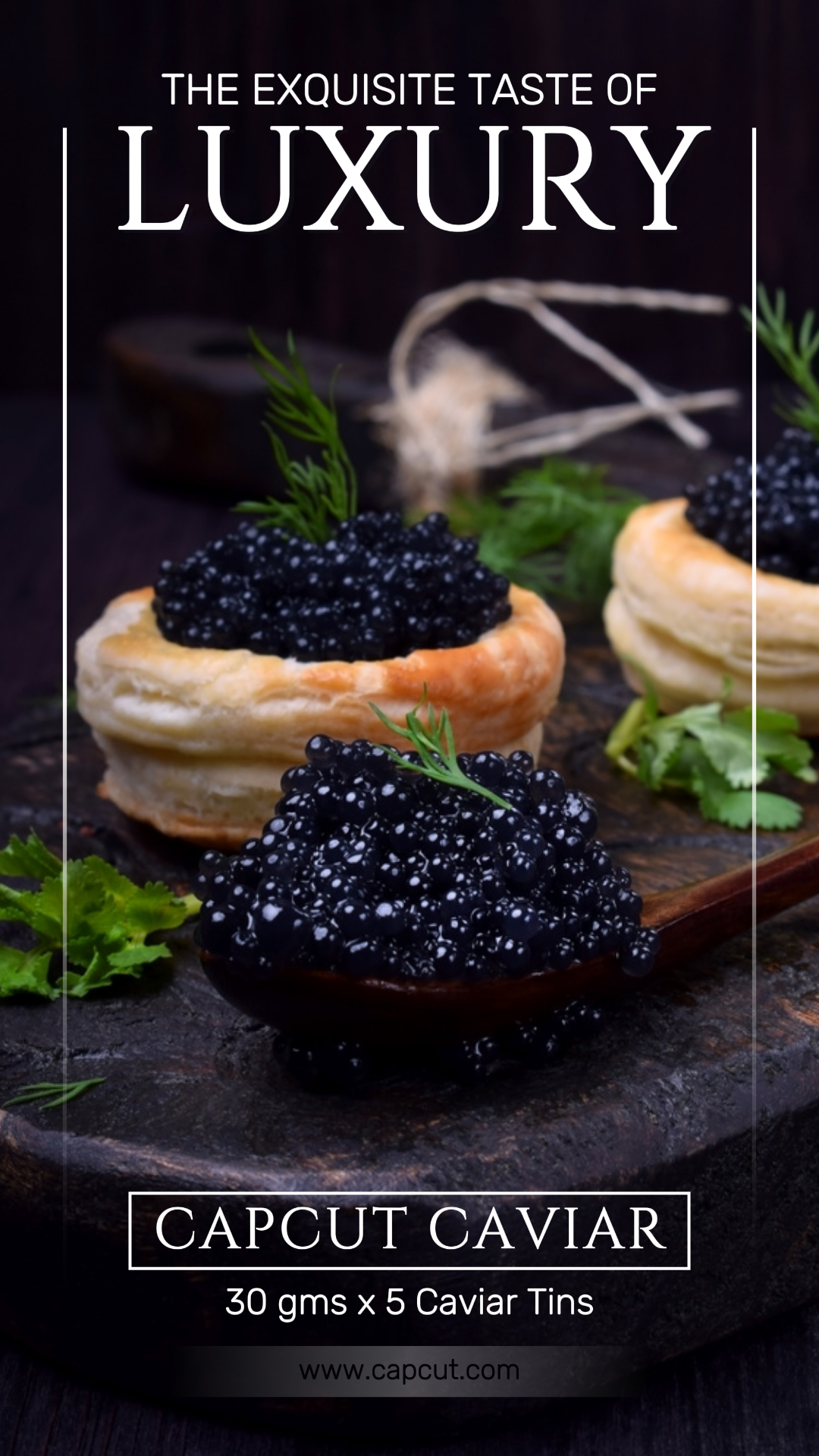 음식 홍보 인스타그램 스토리 캡컷 캐비어