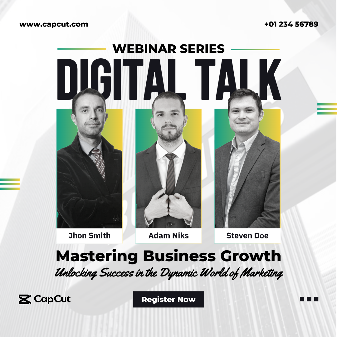 Publicación de Instagram de la serie de webinares digitales de marketing