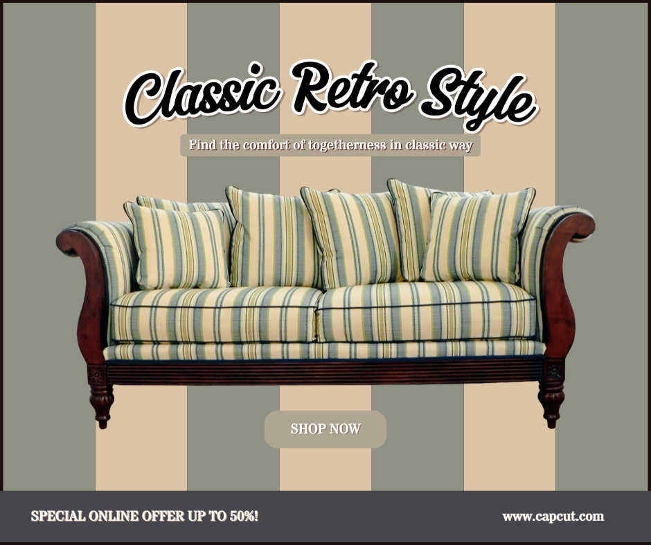 Gaya Retro Klasik - Furnitur - Sofa - Postingan Facebook