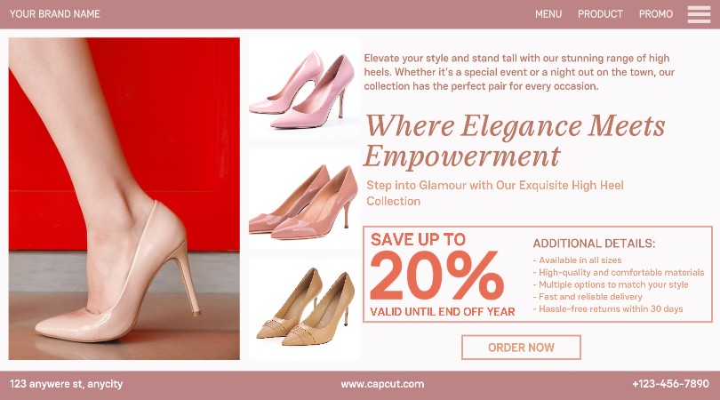 Moda salto alto promoção facebook ads