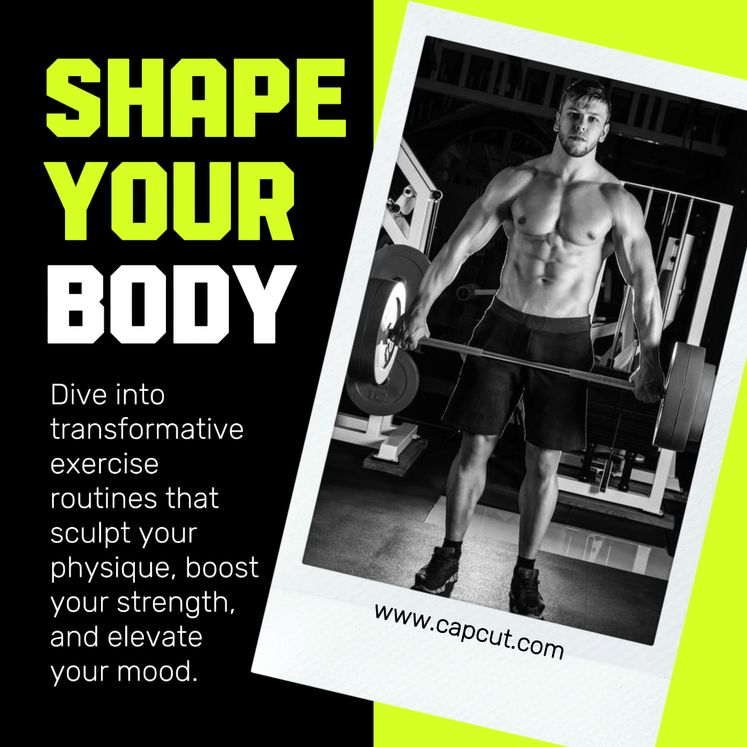 Póster creativo de entrenamiento y fitness - Estilo llamativo