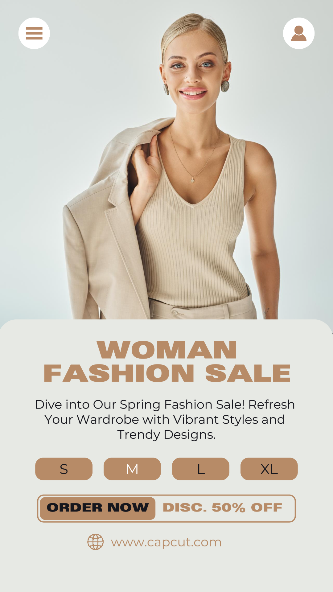 Clothing and Shoes Poster Marketing Woman Fashion Instagram Story