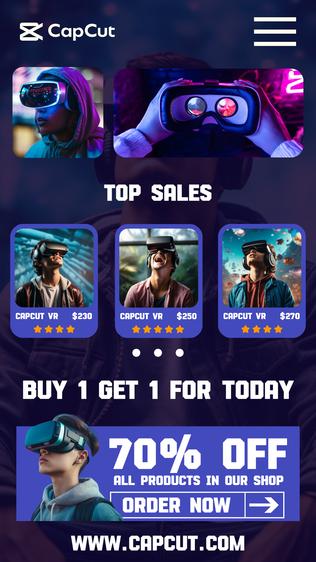 Halaman Promosi Realitas Virtual