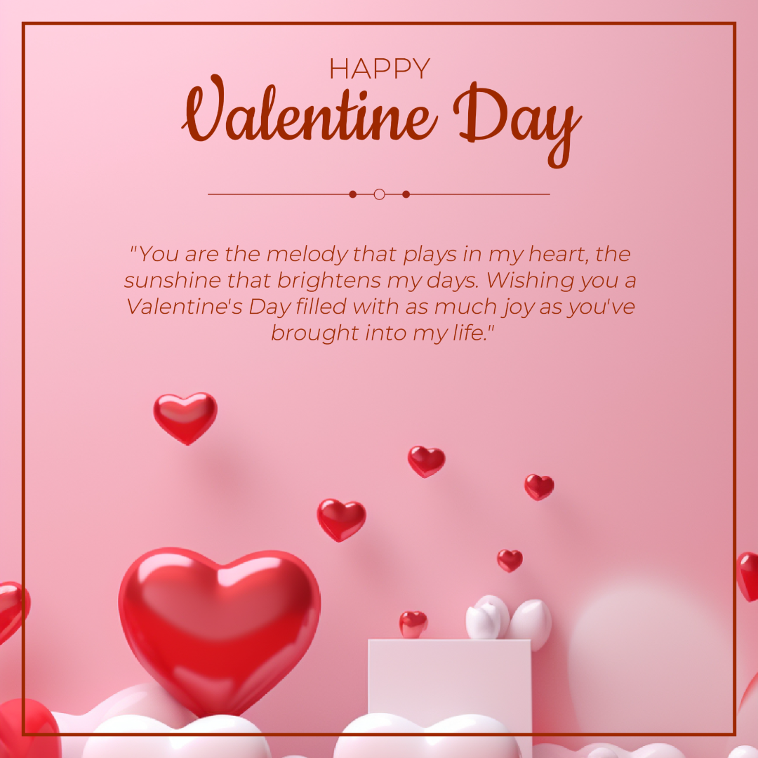 Rosa Valentinstag-Wunschkarte für Instagram Post