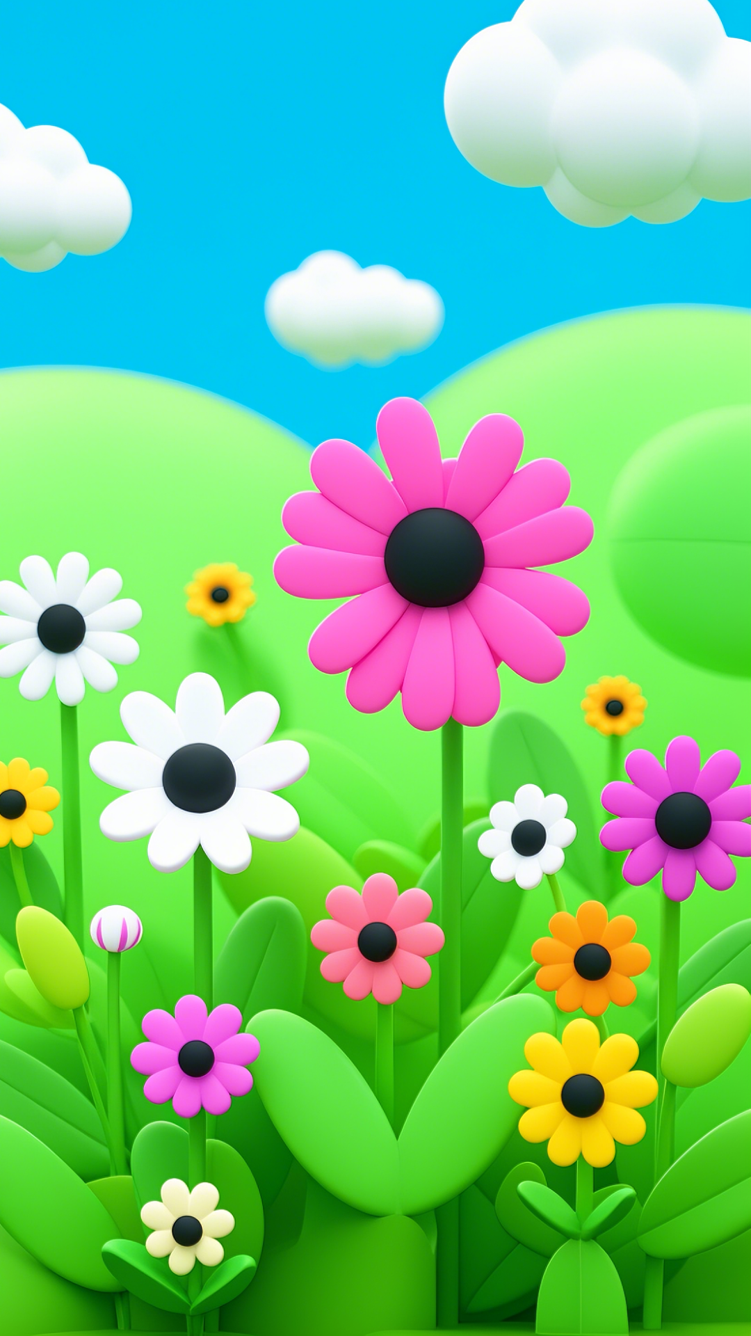 Papel de parede criativo Poster flores 3d