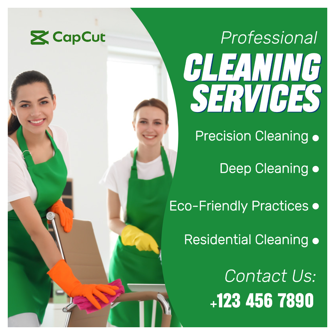 Servicios De Vida Servicios De Limpieza Profesional Instagram Post Green