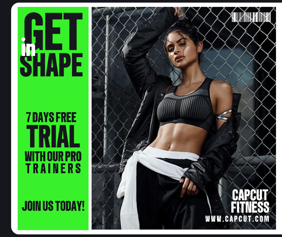 Entrenamiento y fitness - Cartel de marketing - Ponte en forma - Publicación de Facebook