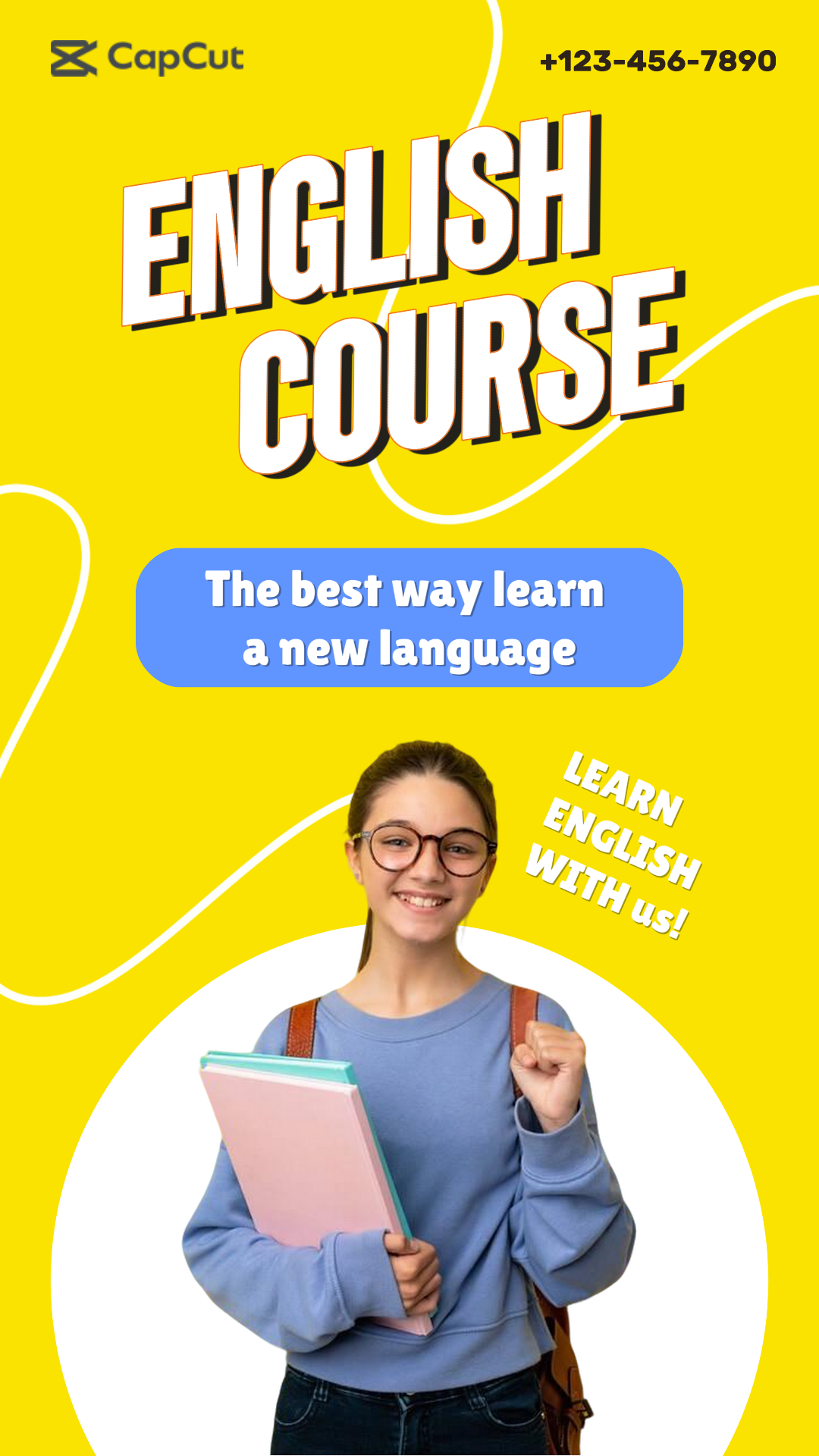 Educación y entrenamiento Curso de inglés Historia de Instagram y publicación de tiktok