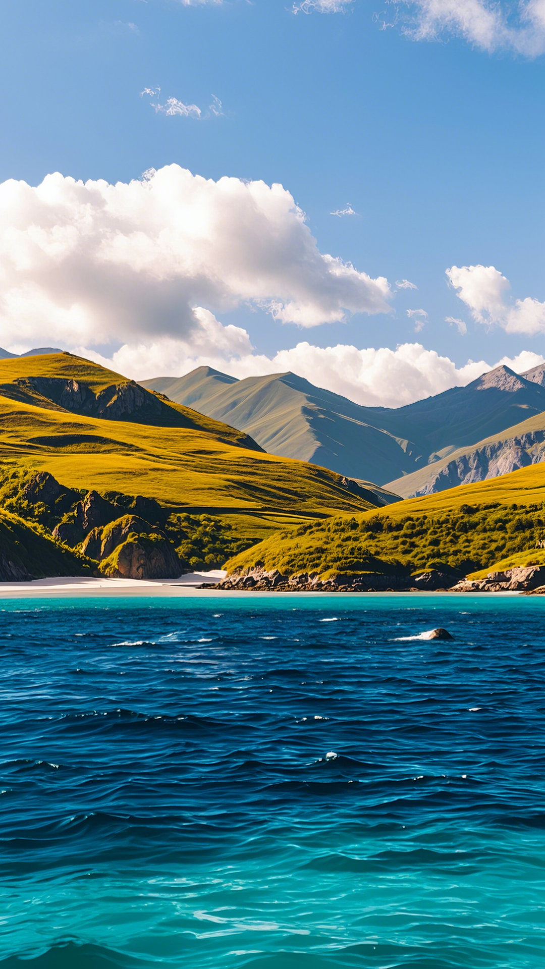 Wallpaper Creative Poster Sea And Mountain View