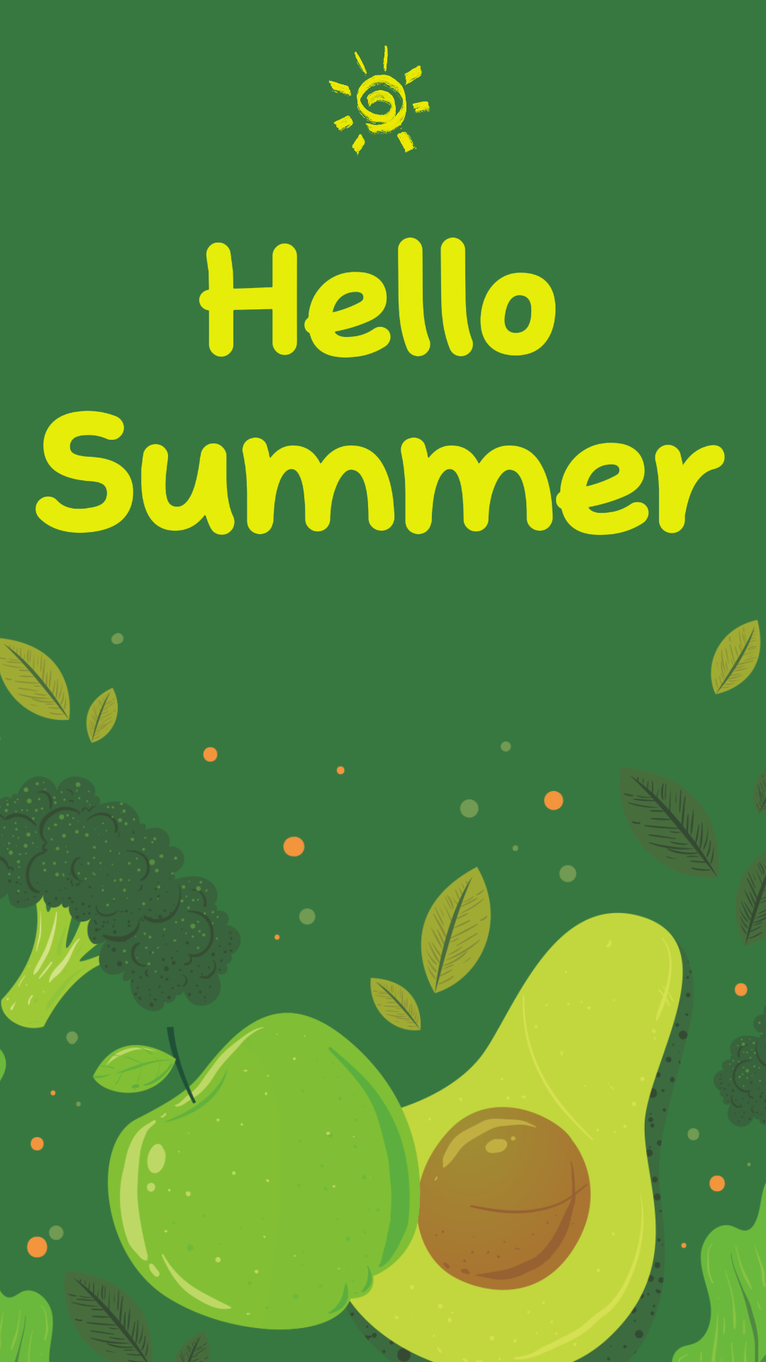 Papier peint affiche créative fruit