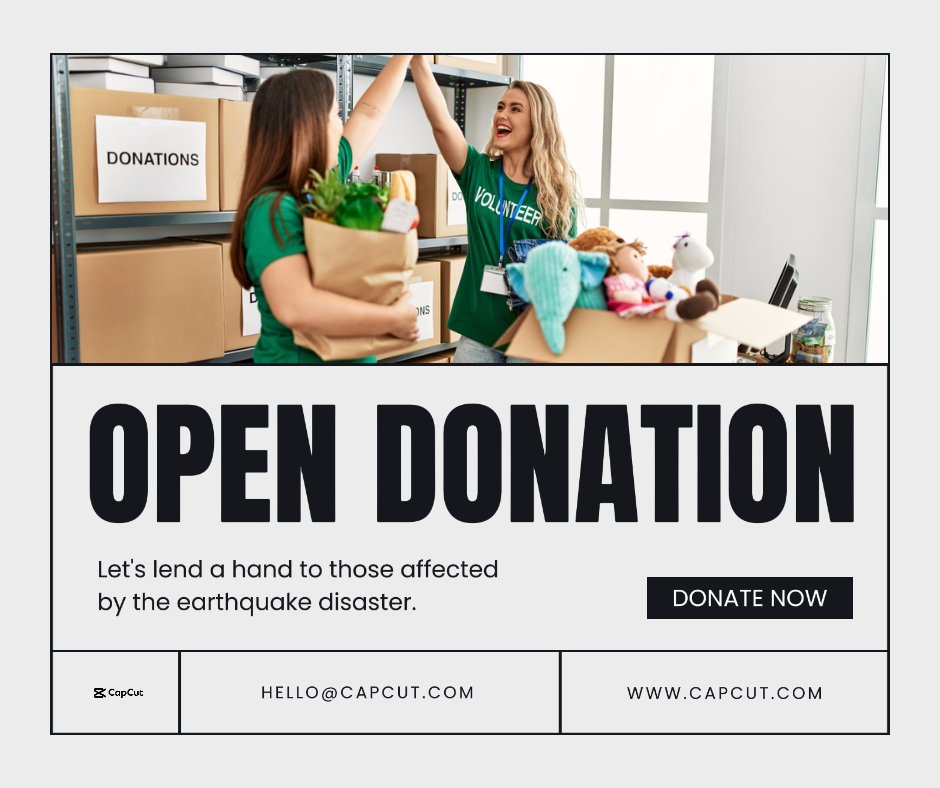 Publicación abierta de donación en Facebook