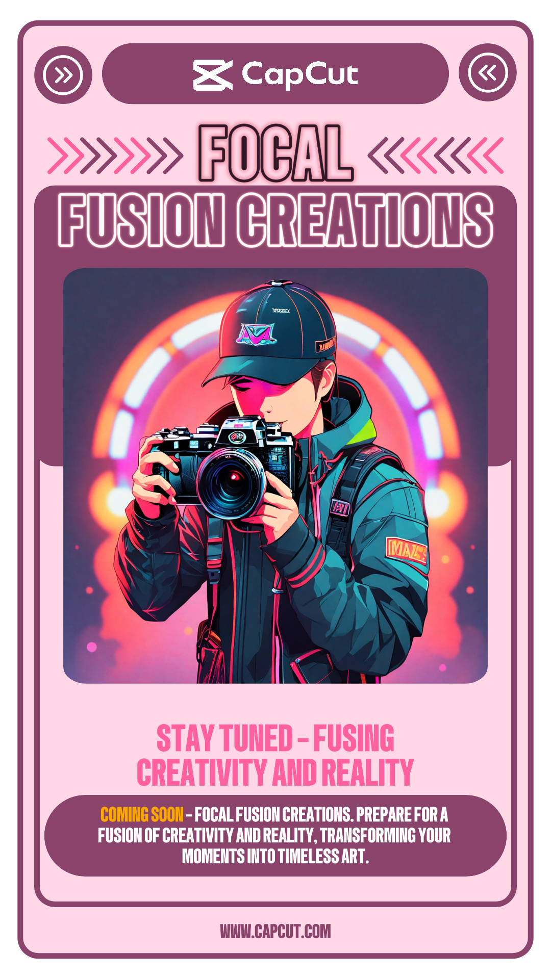 Life Services Creative Poster Ankündigung kommt bald TikTok Weiß und Kanone Rosa Farbe