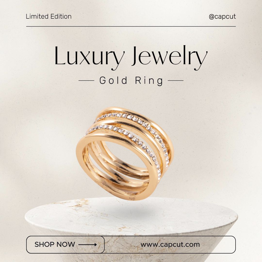 Affichage de produits de bijoux de luxe Post Instagram