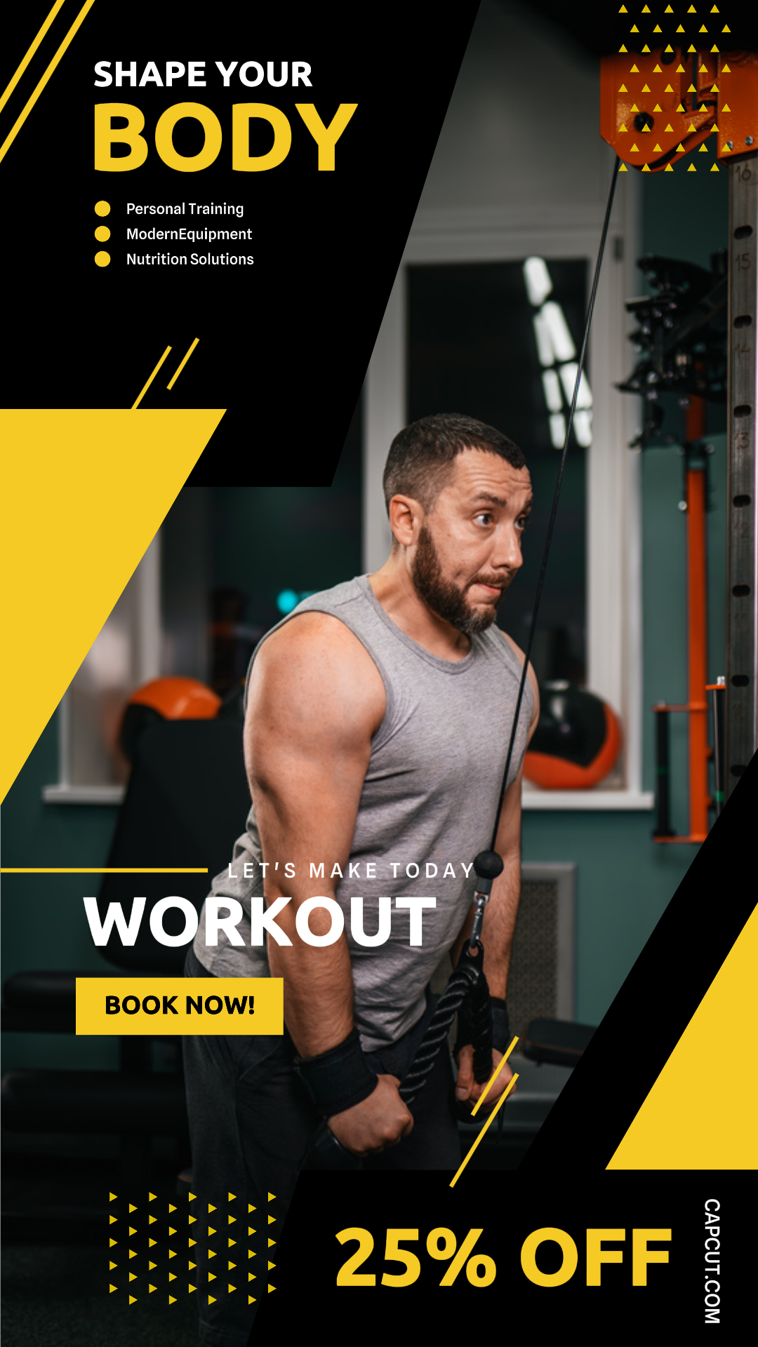 운동과 피트니스 몸매 홍보 인스타그램 스토리