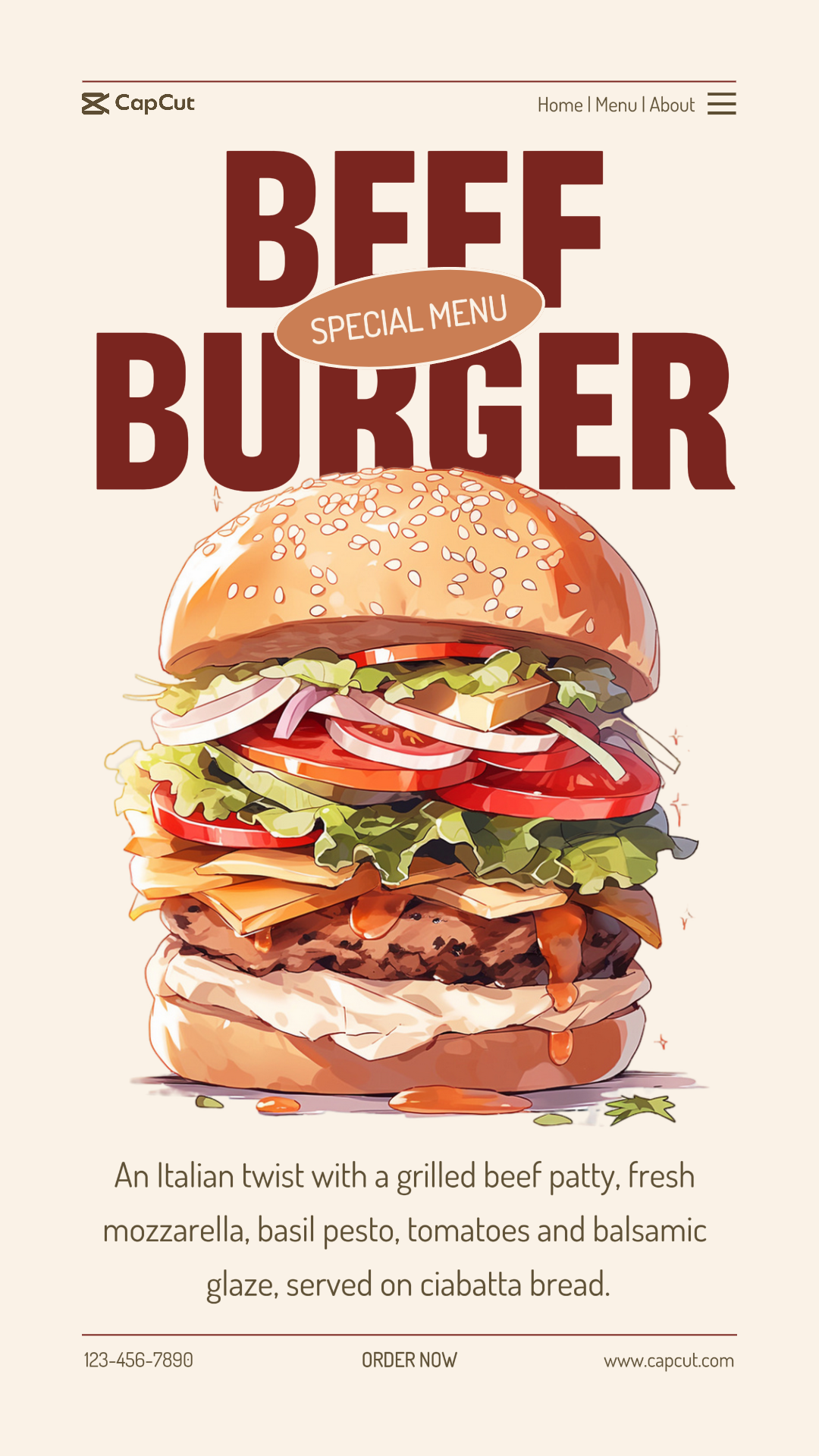 Comida Menu Especial Tiktok Post