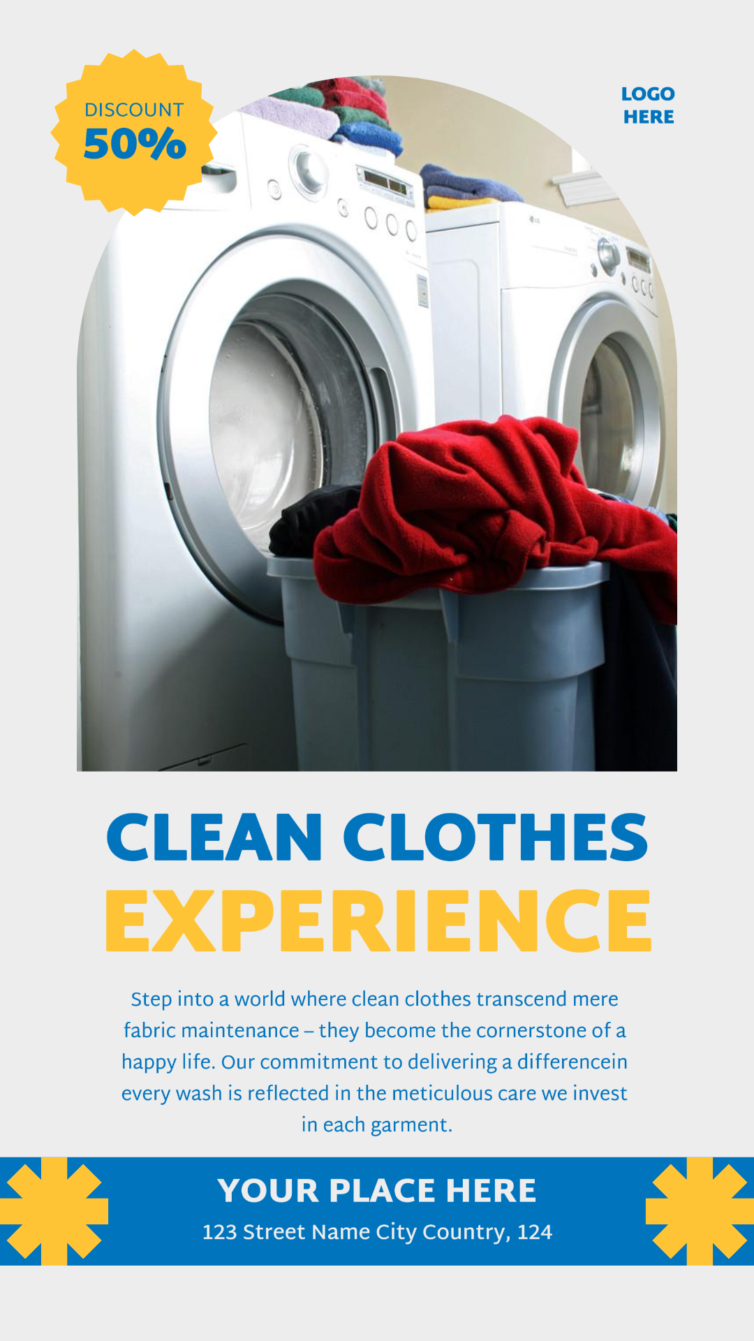 Life services Clean Clothes Experience instagram story