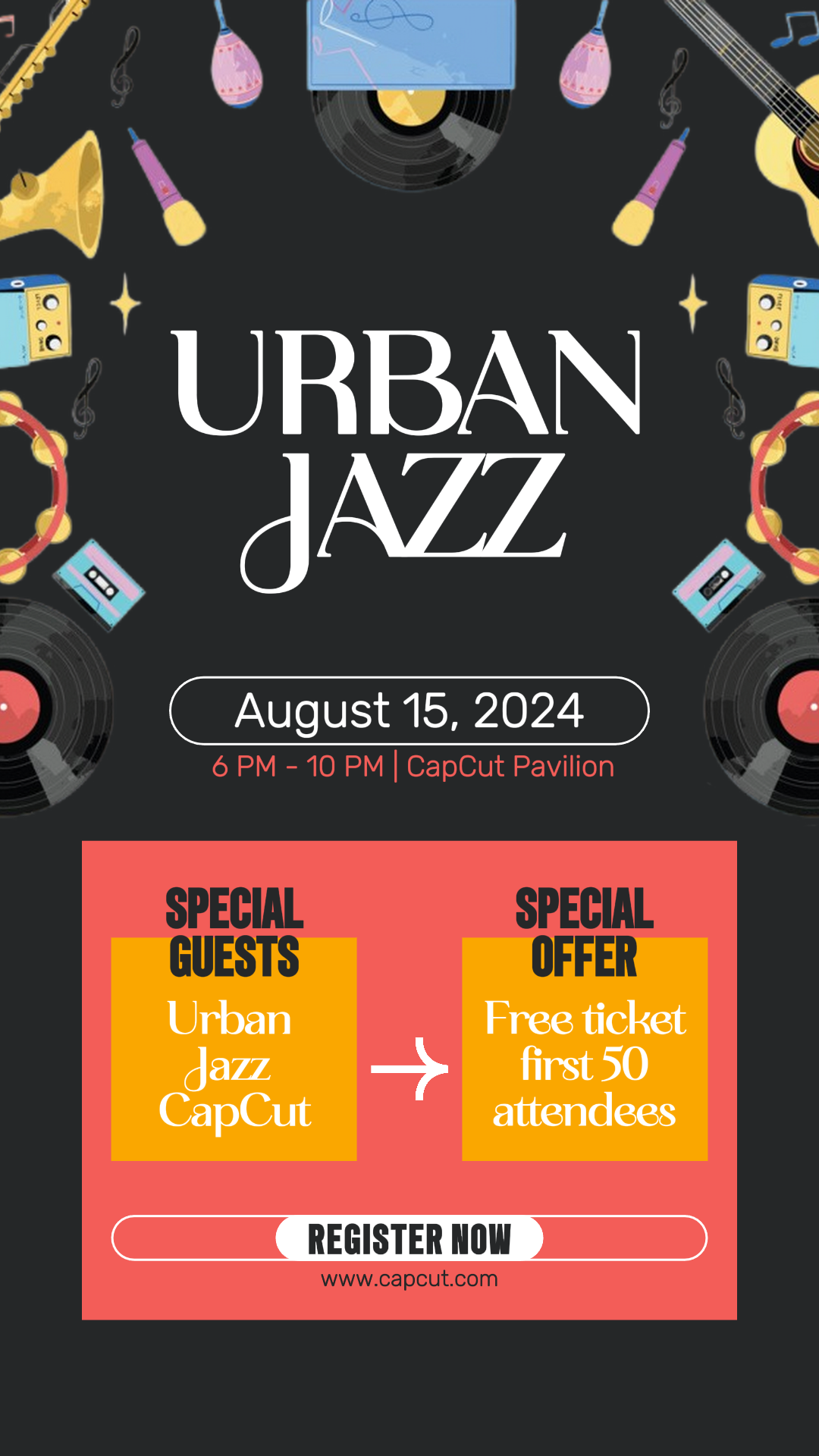 Entertainment - Music jazz TikTok Retro style