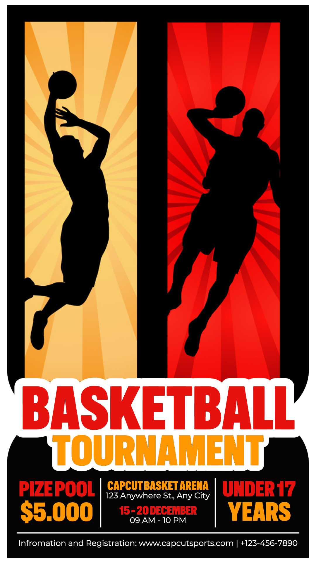 Promoción del Torneo Sub-17 de Baloncesto Historia de Instagram