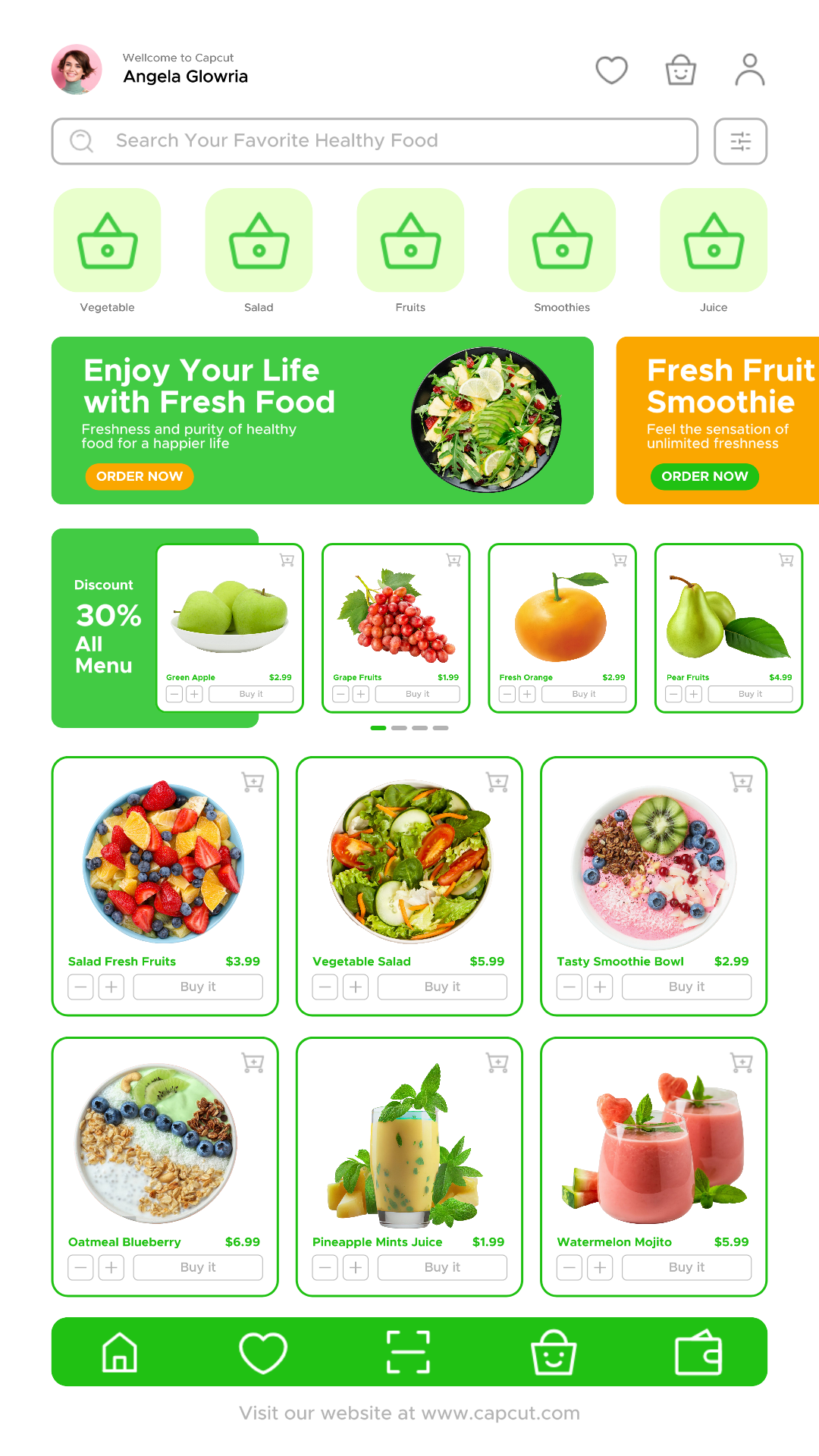 Marketing des aliments et des boissons Affichage des produits Instagram Story Healthy Food Green