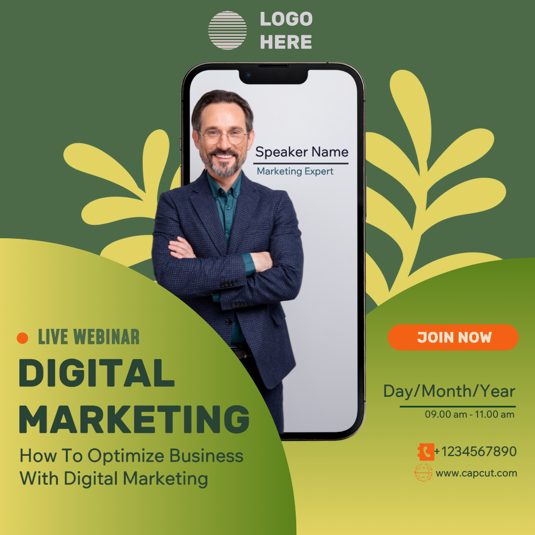 Bisnis Webinar Instagram memposting tema hijau