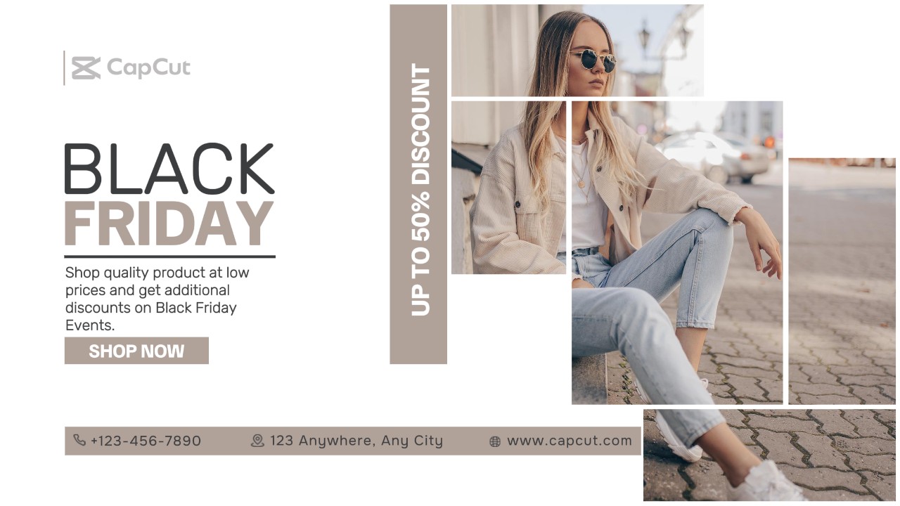 Black Friday Kleidung für Youtube-Anzeigen