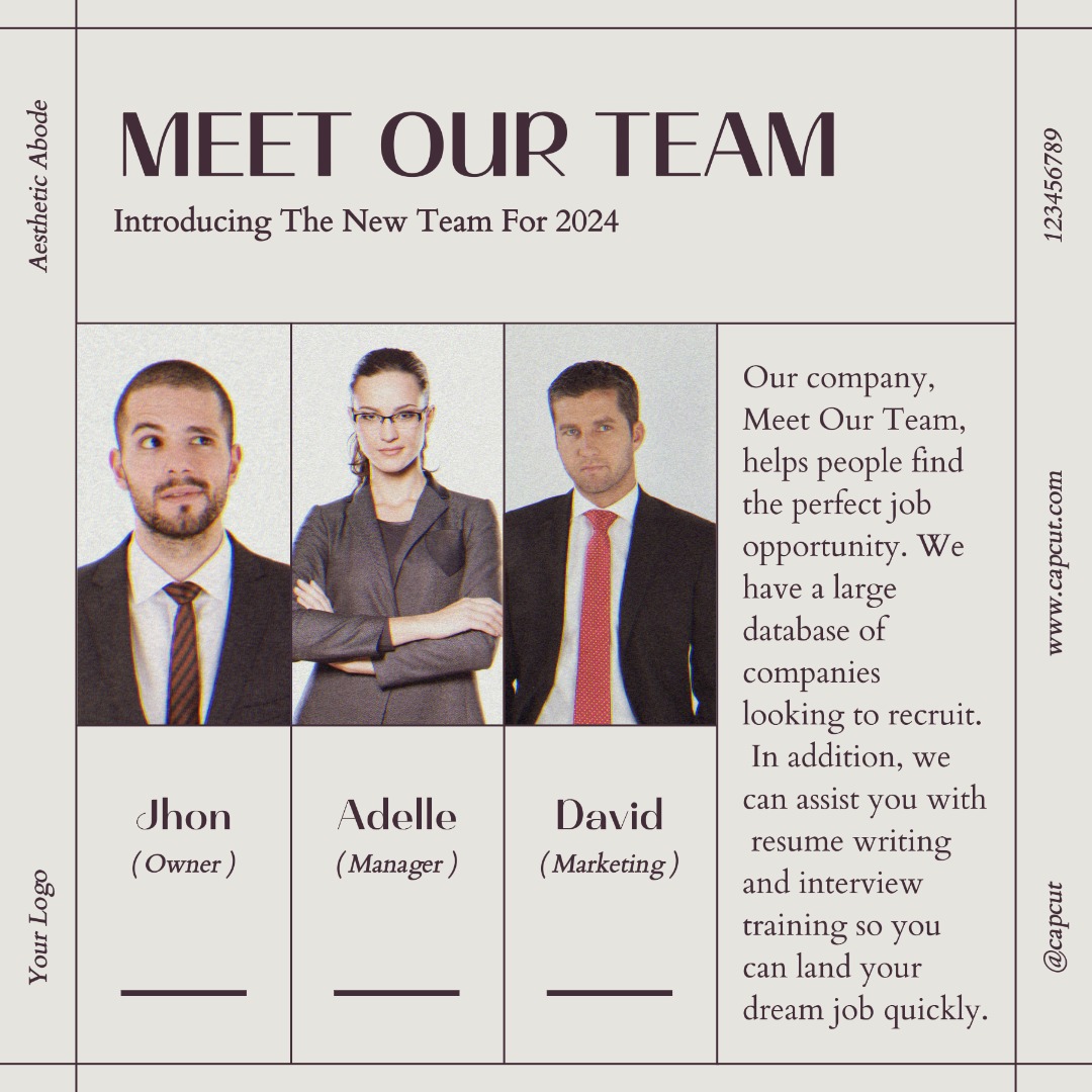 Business Team Introductions Instagram Post