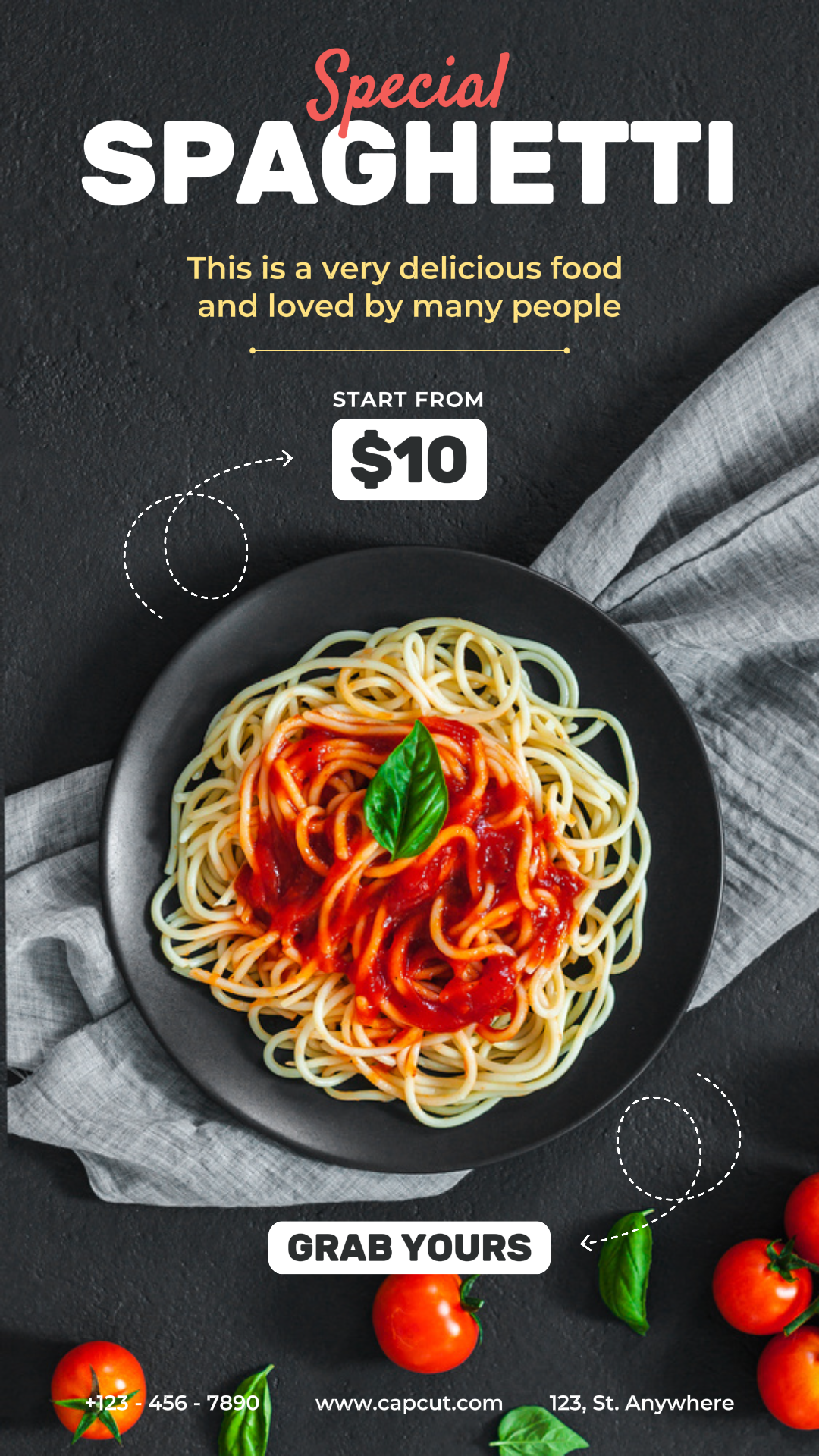 Food Special Spaghetti Promotion Instagram Story