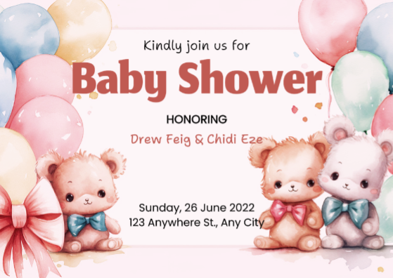 Creative Poster Announcement Baby Shower
