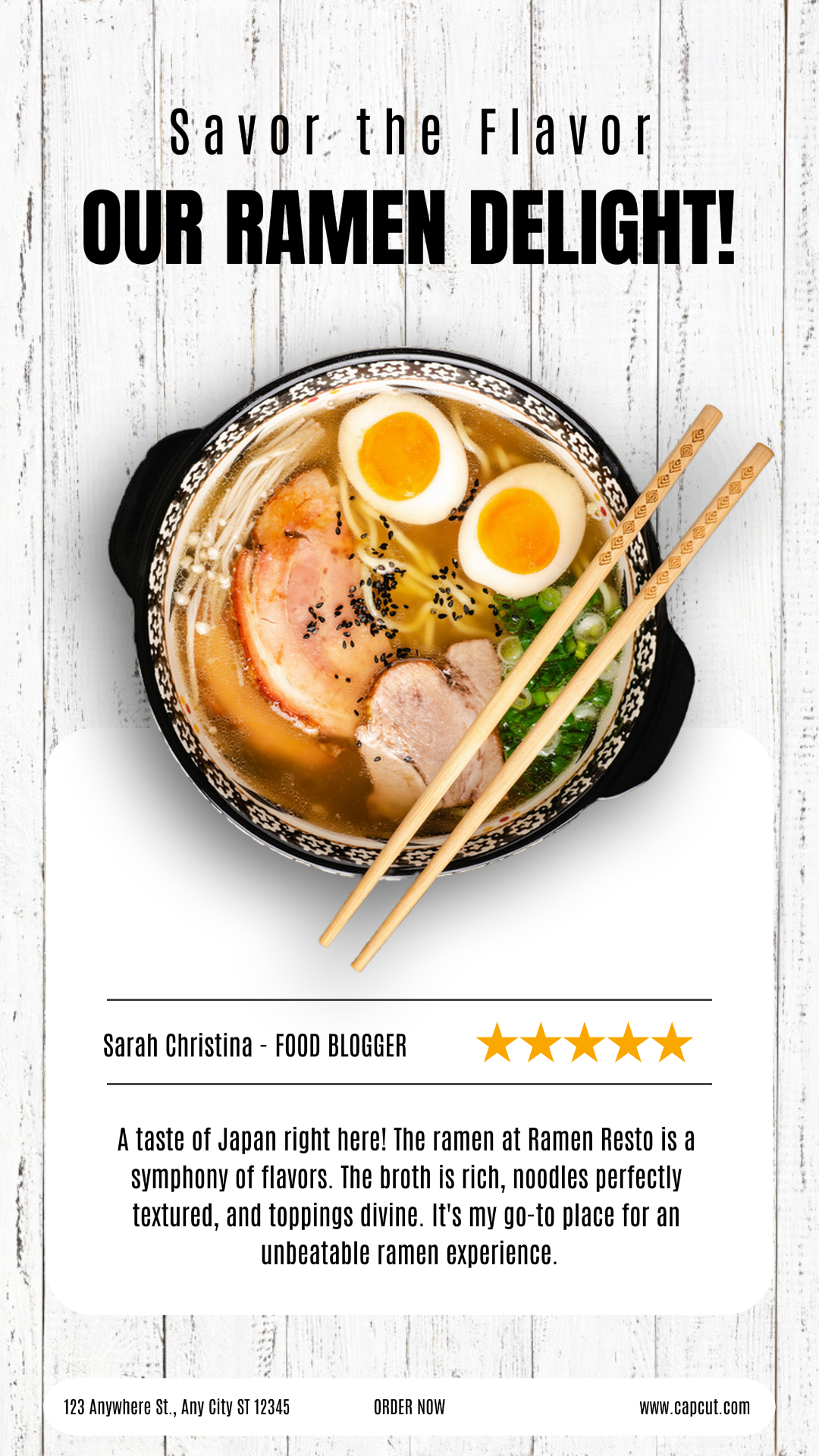 Food & Beverages Review Ramen Product Display