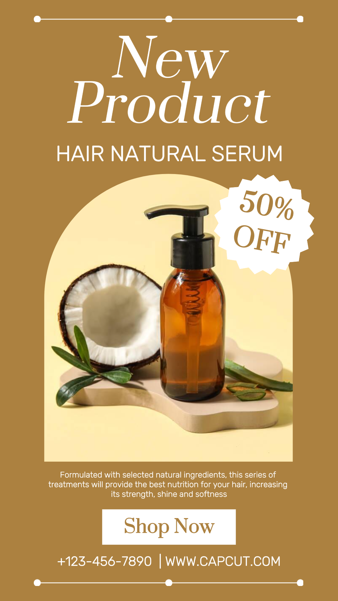 Soins de beauté - Histoire Instagram du sérum capillaire