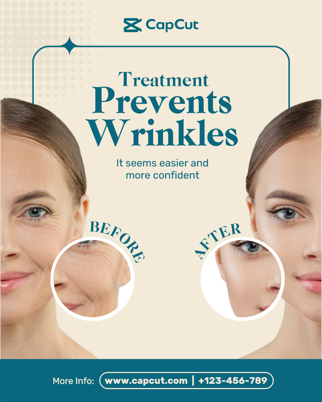 Before After Treatment Instagram Post Design Minimalist