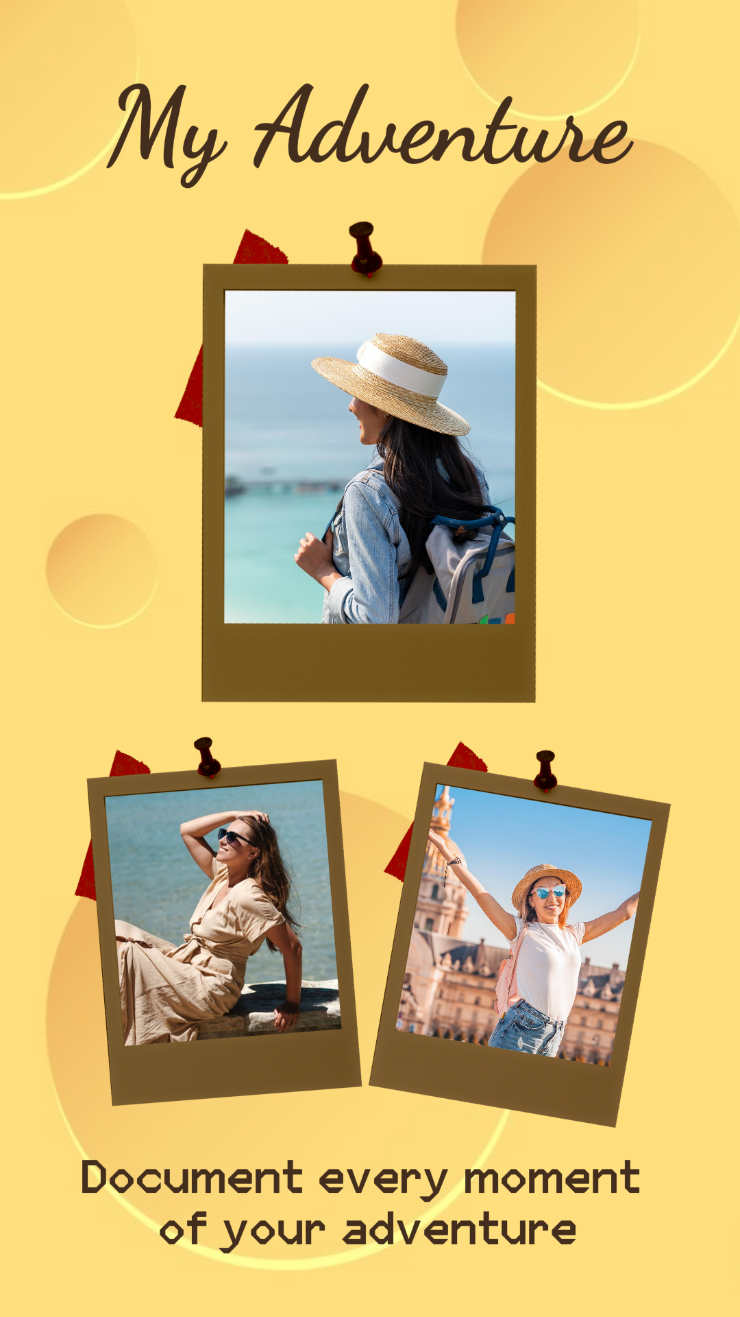 COLAGEM MINIMALISTA PÔSTER CRIATIVO INSTAGRAM ÁLBUM DE FOTOS PESSOAIS AMARELO MARROM