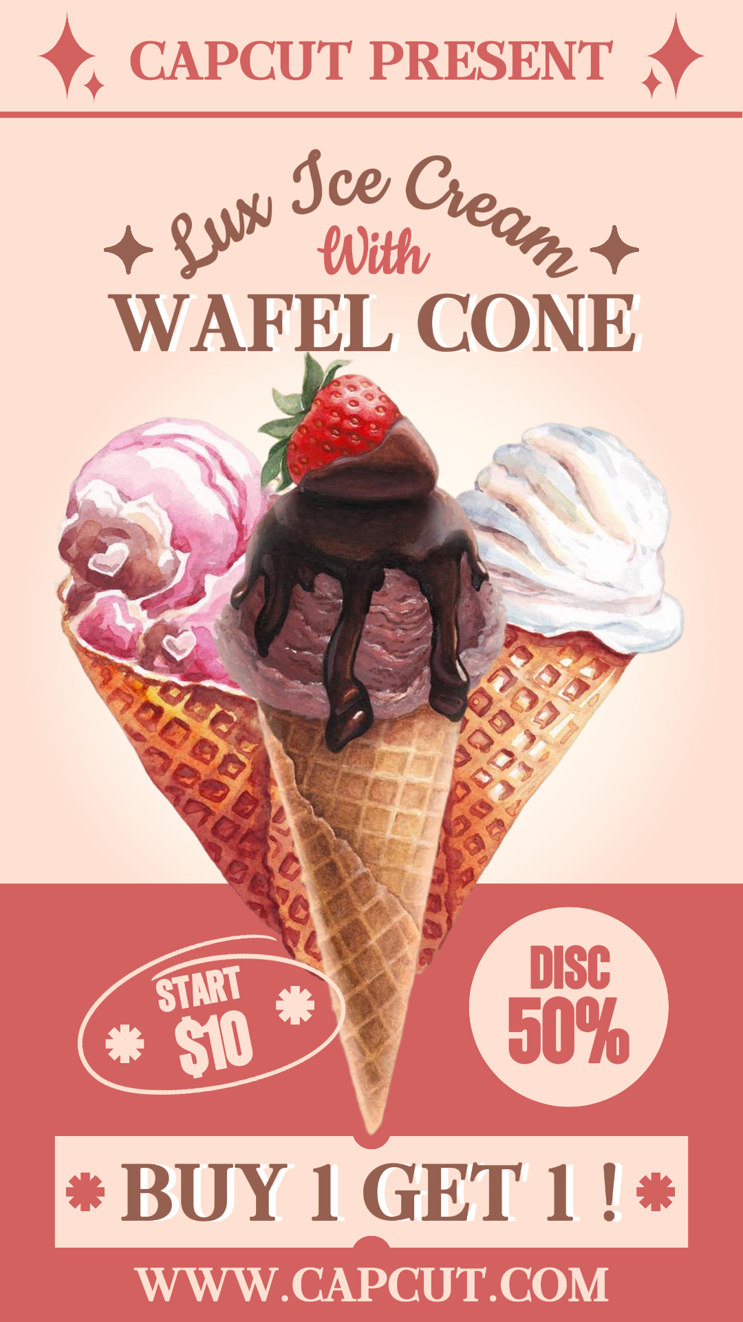 Instastory de promoción de helados