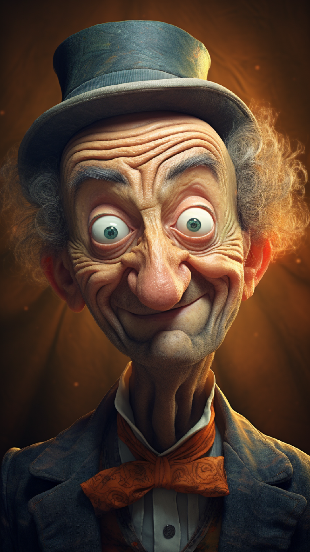 Tapete kreativ Poster Karikatur alter Mann